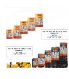 2.5MM X 4" WHITE CABLE TIE (1000 P/PKT) [OKIN]